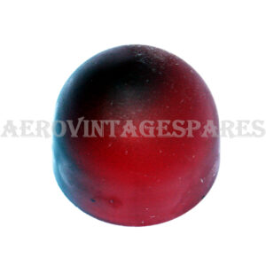 5CX/4094 - Frosted red glass, Ex mod Military electrical spares and aircraft Spare parts
