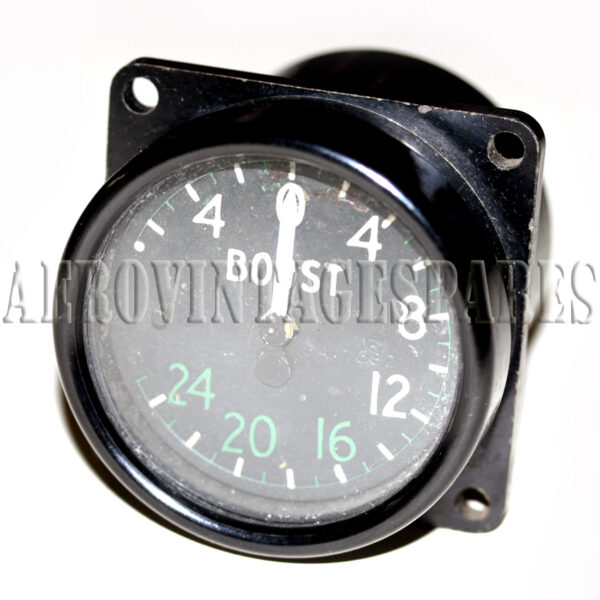 6A/1582 - Boost Gauge, ex MOD military electrical spares and aircraft spare parts.  Qty Available: 5  Please note that this qty is estimated only and is subject to confirmation.