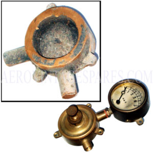 Sopwith Camel - Fuel tank pressure release valve, unmachined casting, plus springs and drawings  Does not include pressure gauge or other materials  PLEASE NOTE: Completed item shown with gauge for illustration purposes only and is not included in the sale