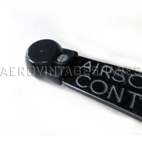 Replaces part number A.12745/B, and is the classic early Spitfire shape. This is a new made item in high density polished hard black plastic that replicates perfectly the original Bakelite knob.  Ready to fit, with the 4BA screw hole drilled and tapped.